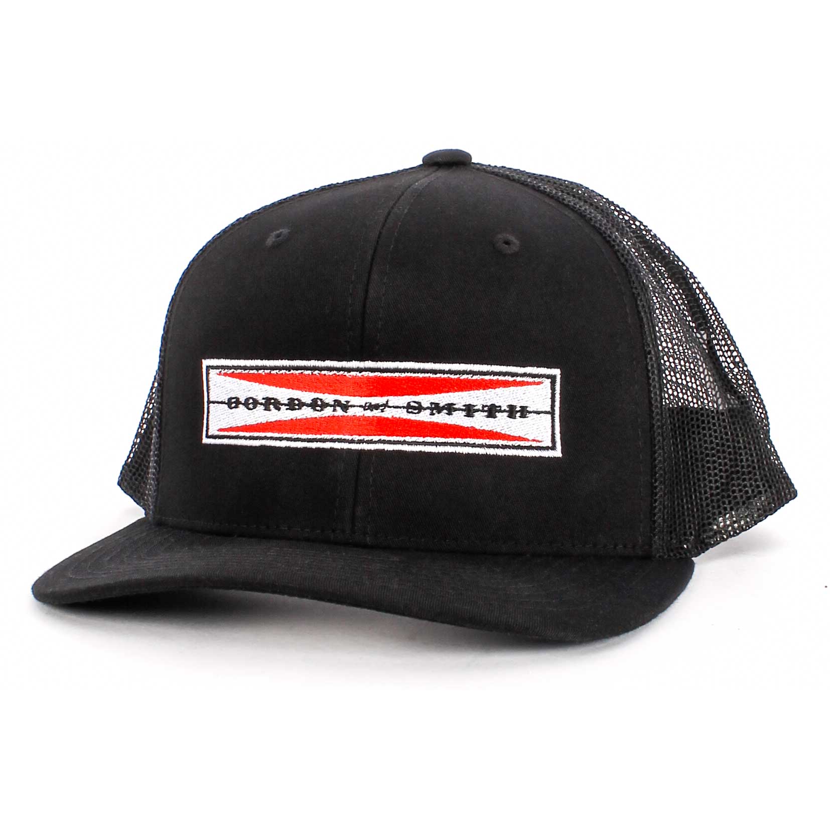 G S Skateboards Embroidered Original Logo Mesh Trucker Hat Black