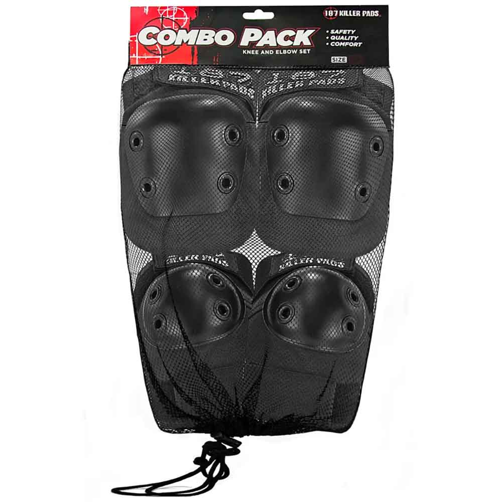 187 Combo Pack Knee/Elbow Pad Set Black 