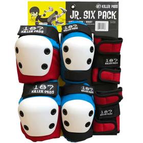 187 Jr. Six Pack Pad Set - Red/White/Blue