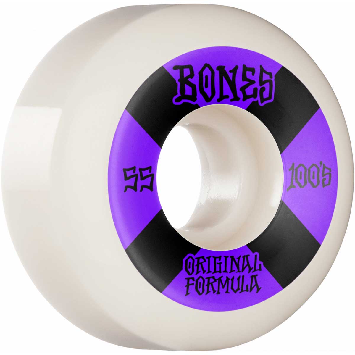 Bones Skateboard Wheels 52mm 100's V4 Wide White 100A 