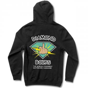 Diamond Supply Co Bolts Pullover Hoodie - Black | SoCal Skateshop