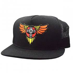 Dogtown Wings Patch Mesh Trucker Hat - Black