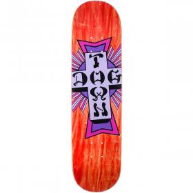 7.75x31.25 Dogtown Street Cross Logo Deck - Red Stain/Purple Cross