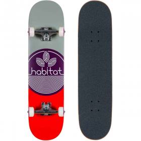 Habitat Leaf Dot Complete Skateboard - Purple 8x31.625