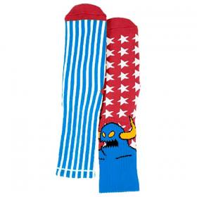 Toy Machine American Monster Crew Socks - Blue/White/Red