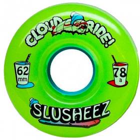 62mm 78a Cloud Ride Slusheez Cruiser Wheels - Lime