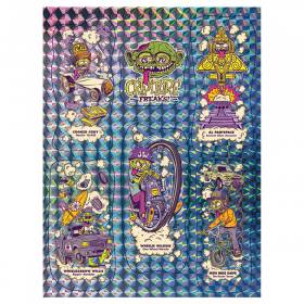 Creature Freaks Prismatic Sticker Sheet - Assorted Colors 6" x 8"