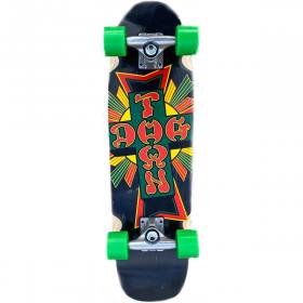 Dogtown Rasta Cross Mini Cruiser Complete - Black Stain 7.75x28.25