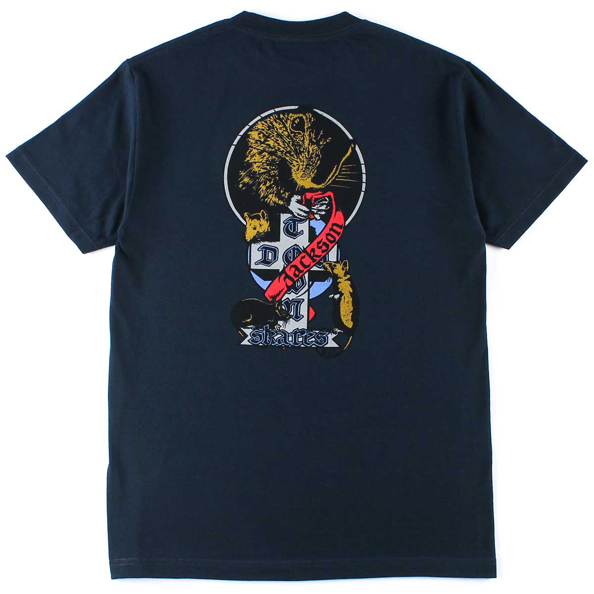 Dogtown Skateboards Tim Jackson Gold Rat T-Shirt - Navy Blue ...