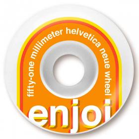 51mm 99a Enjoi Helvetica Neue Wheels - White
