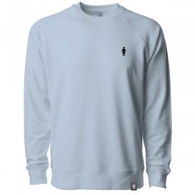 Girl Micro OG Raglan Crewneck Sweatshirt - Light Blue