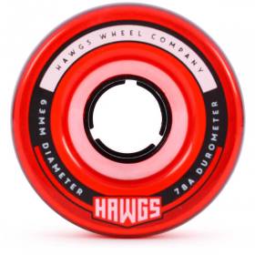 63mm 78a Hawgs Fattie Cruiser Wheels - Clear Red