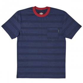Independent Hachure Pocket T-Shirt - Navy Stripe