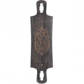 10x36.5 Landyachtz Drop Hammer 36 Black Pinecone Longboard Deck - Pre-Gripped