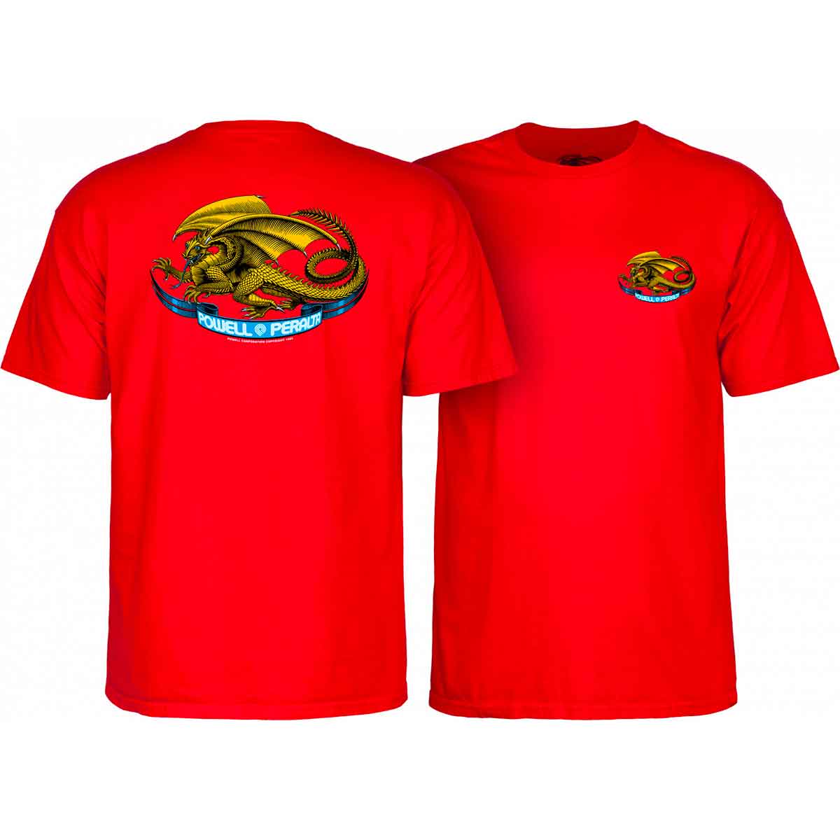 Oval Dragon POWELL PERALTA Skateboard Tee T Shirt Bones Brigade 