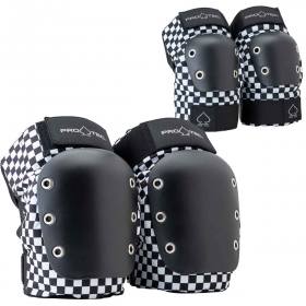 Pro-Tec Street Open Back 2-Pack Elbow and Knee Pads - Checker