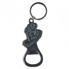 Santa Cruz Screaming Hand Bottle Opener Keychain - Stainless Steel