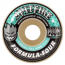 54mm 97a Spitfire Formula Four Conical Full Wheels - Natural