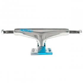 8.125" Tensor 5.5 Reg Aluminum Stencil Mirror Trucks - Raw/Light Blue Fade