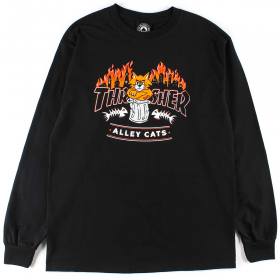 Thrasher Alley Cats Long Sleeve T-Shirt - Black
