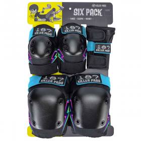 187 Adult Six Pack Pad Set - Electric Bolt
