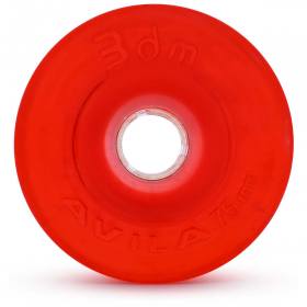 75mm 73a 3DM Avila Longboard Wheels - Clear Red