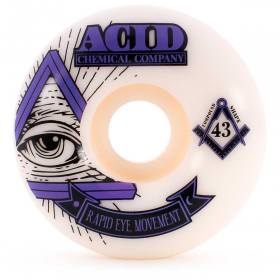 57mm 99a Acid Chemical Co REM Pyramid Wheels - White