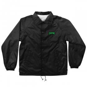 Creature Logo Trench Coach Windbreaker Jacket - Black