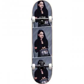 Darkstar Goth Girl Premium First Push Complete Skateboard - Black 7.875x31.7