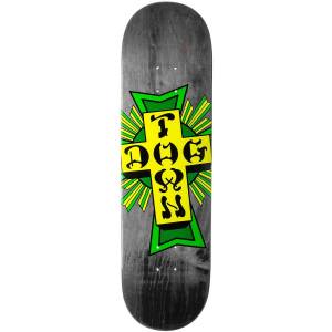 8.25x31.75 Dogtown Street Cross Logo Deck - Black Stain/Green Cross