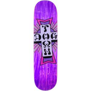 7.75x31.25 Dogtown Street Cross Logo Deck - Purple Stain/Neon Cross