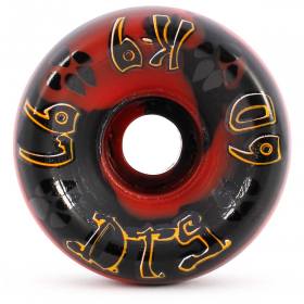 60mm 97a Dogtown K-9 80's Single Conical Wheels - Red/Black Swirl