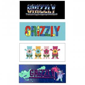 Grizzly Stamp Sticker - XL Assorted Colors