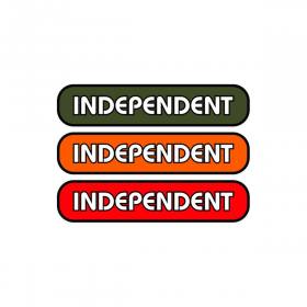 Independent Trucks B/C Groundwork Vinyl Sticker - White/Assorted Colors 4" x 0.75"