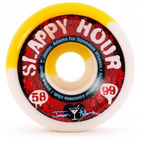 58mm 99a Speedlab Jason Adams Slappy Hour Wheels - White/Yellow