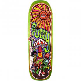 9.5x31.5 ATM Click Chris Weissmann Shrooms Shaped Deck - Green Stain