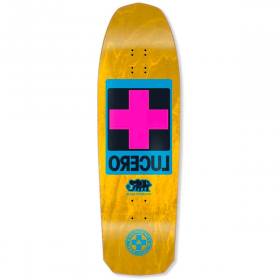 10x32.875 Black Label John Lucero Cross Shaped Deck - Yellow Stain