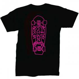 Dogtown Mark Gonzales Board Art T-Shirt - Black/Pink