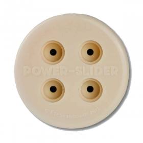 Gold Cup Round Power Slider - White