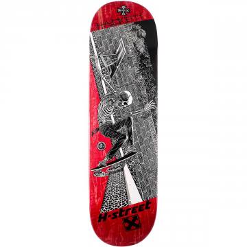 H-Street T-Mag Dead Man Flying Shaped Skateboard Deck - Orange