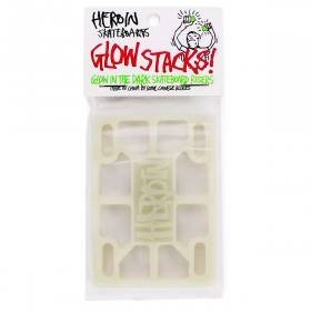 1/8" Hard Heroin Glow Stacks Truck Risers - Glow In The Dark