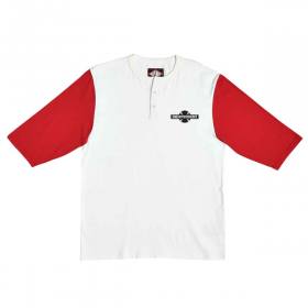 Independent Trucks O.G.B.C. 3/4 Sleeve Henley Shirt - Off White/Red