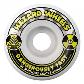 52mm 101a Madness Hazard Alarm Conical Wheels - White/Yellow