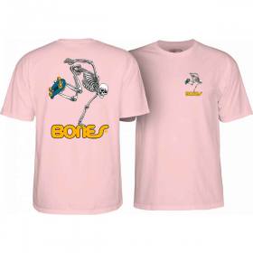 Powell Peralta Skateboarding Skeleton T-Shirt - Light Pink