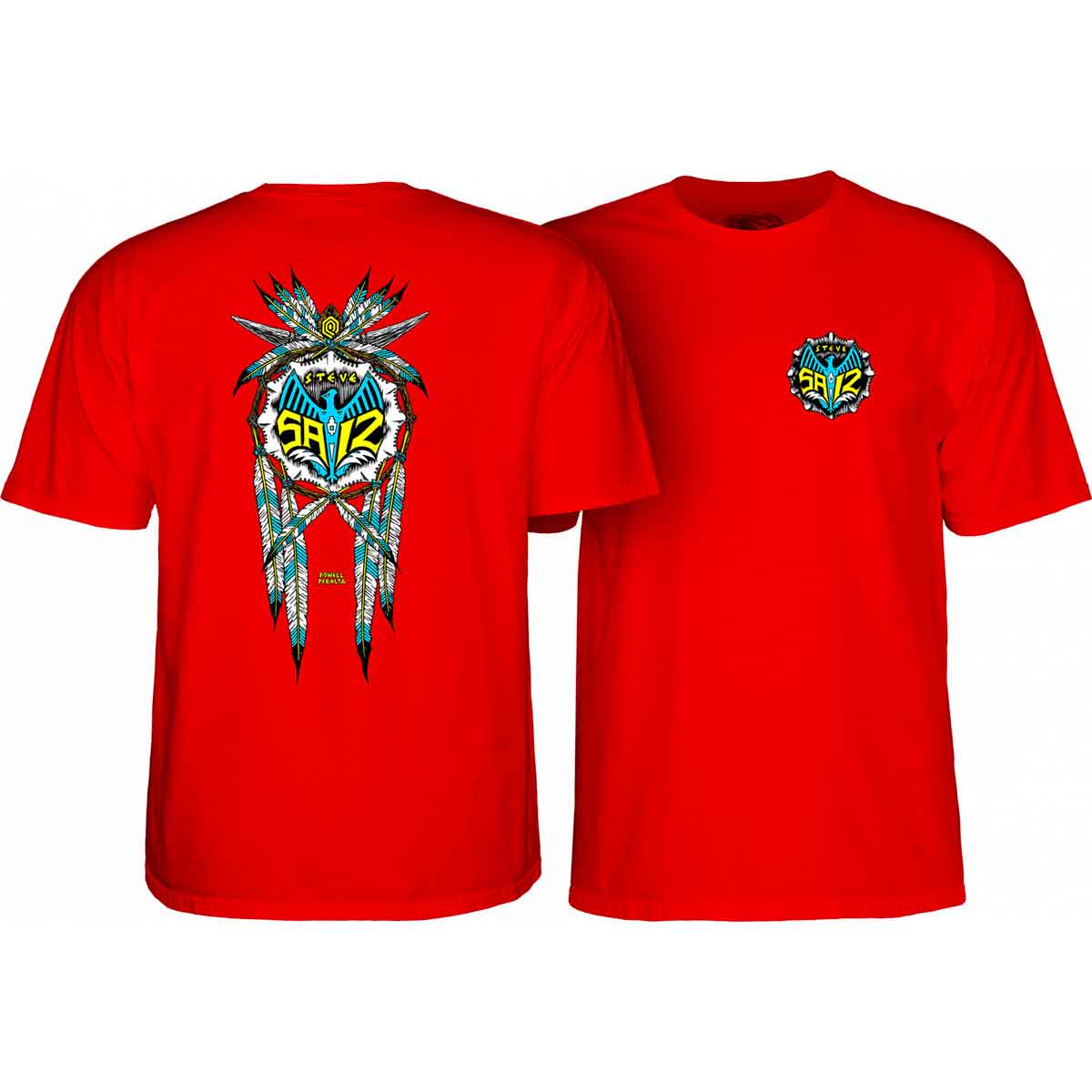 Powell Peralta Steve Saiz Totem T-Shirt - Red | SoCal Skateshop