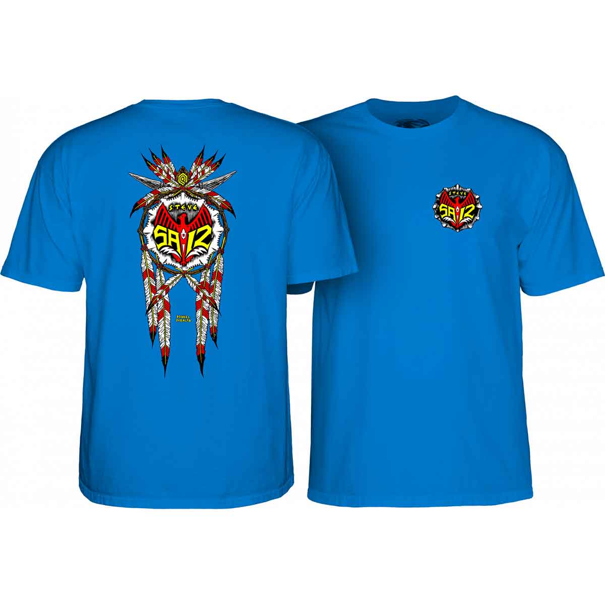 Powell Peralta Steve Saiz Totem T-Shirt - Royal Blue | SoCal Skateshop