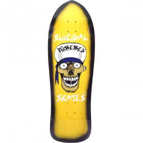 10x30.75 Suicidal Skates Punk Skull Re-Issue Deck - Yellow Stain/Black Fade
