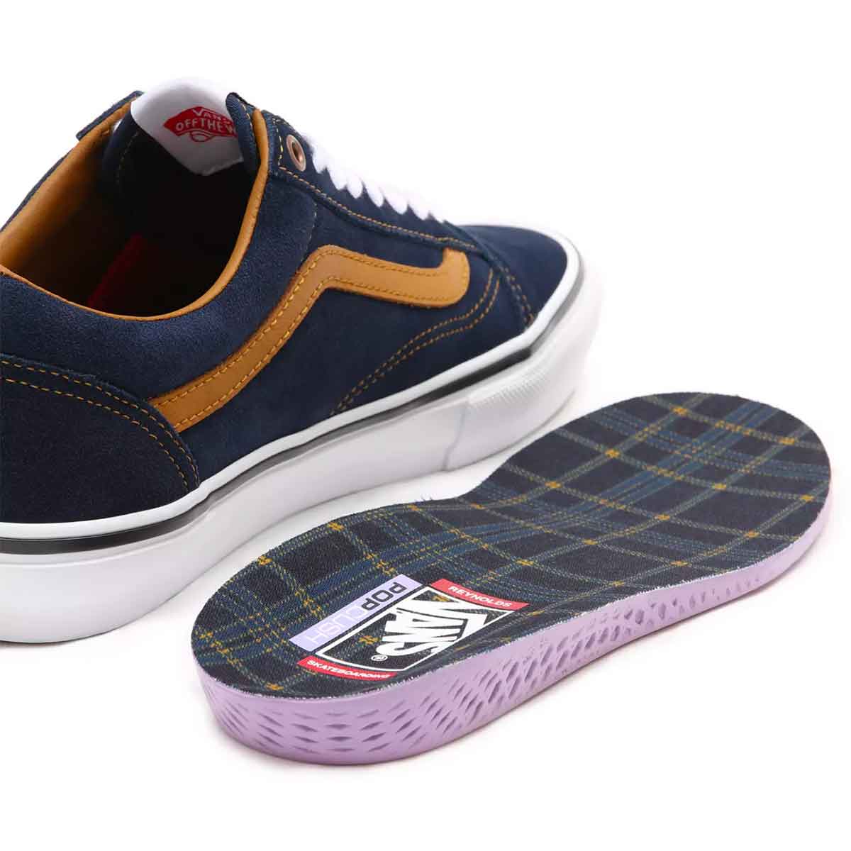 herhaling Verduisteren venijn Vans Skate Andrew Reynolds Old Skool Pro Shoes - Navy/Golden Brown | SoCal  Skateshop
