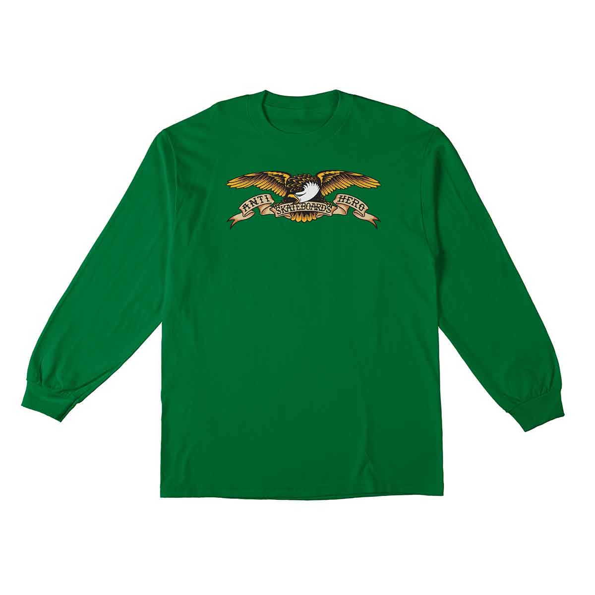 Antihero Skateboards Eagle Long Sleeve Youth T-Shirt - Green