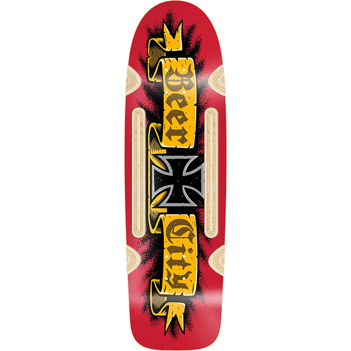 Mammoet vat Mand Beer City Iron Cross II Square Tail Wheel Wells Skateboard Deck - 9.5x32 |  SoCal Skateshop
